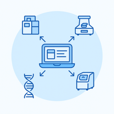 API and instrument integration interface illustration